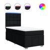 vidaXL Boxspring met matras stof zwart 90x200 cm