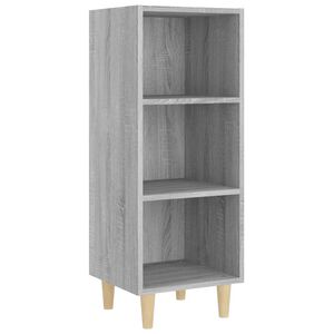 vidaXL Dressoir 34,5x32,5x90 cm bewerkt hout grijs sonoma eikenkleurig