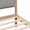 vidaXL Bedframe met hoofdeinde Lichtgrijs 135 x 190 cm Stof