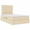 vidaXL Opslag bed met matras met matras Cr&egrave;me 120 x 200 cm Polyester