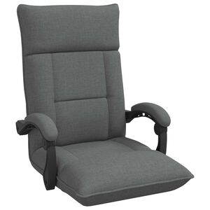 vidaXL Verstelbare vlo stoelen Donkergrijs Stof