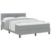 vidaXL Boxspringbed met matras Lichtgrijs 140 x 200 cm Stof