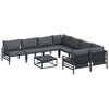 vidaXL Tuin Sofa Set met kussen Antraciet Staal