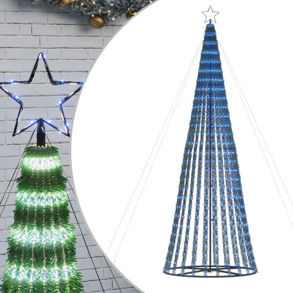 vidaXL LED-kerstboom 688 LEDs 300 cm blauw