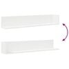 vidaXL Wandschappen 2 st 100x16,5x16,5 cm bewerkt hout wit