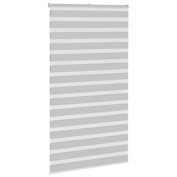 vidaXL Zebra rolgordijn 135x230 cm stofbreedte 130,9 cm lichtgrijs