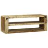 vidaXL TV-kast met plank Bruin 100 x 32 x 36 cm Massief mangohout