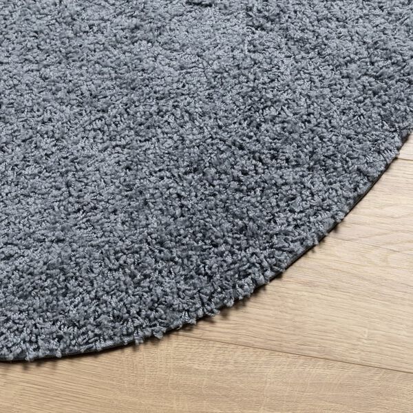 vidaXL Vloerkleed PAMPLONA shaggy hoogpolig modern &Oslash; 240 cm blauw