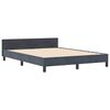 vidaXL Boxspringbed met hoofdeinde Donkergrijs 160 x 200 cm Fluweel