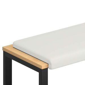 vidaXL Bankkussen Kunstleer Wit Diepte 35 cm