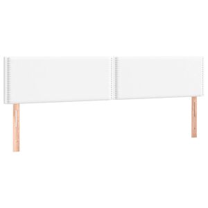 vidaXL Hoofdborden 200x5x78/88 cm kunstleer wit