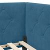 vidaXL Hoekbedframe met matras Blauw 100 x 200 cm Fluweel