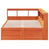 vidaXL Bed met boekenkast zonder matras grenenhout wasbruin 120x200 cm