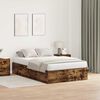 vidaXL Bedframe met opslag Gerookt eiken 120 x 200 cm Bewerkt hout