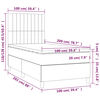 vidaXL Boxspring met matras en LED stof donkergrijs 100x200 cm