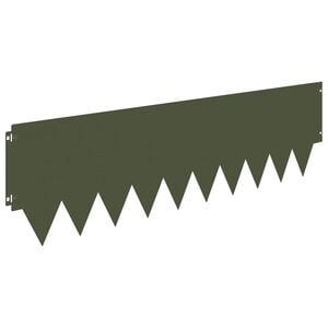 vidaXL Gazonrand 20 st 103 x 30 cm Staal Olijfgroen