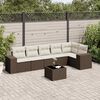 vidaXL 7-delige Loungeset met kussens poly rattan bruin
