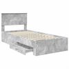 vidaXL Bedframe met hoofdeinde Beton Grijs 100 x 200 cm Bewerkt hout