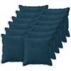 vidaXL Kussen met kussen HOUTEN 12 st Blauw fluweel