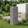 vidaXL Gabion Verhoogd Bed Zilver 50 x 50 x 150 cm