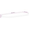 vidaXL Tafelblad ovaal 140x60x3,8 cm massief mangohout