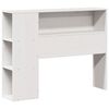 vidaXL Bed met boekenkast zonder matras grenenhout wit 90x200 cm
