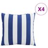 vidaXL Sierkussens 4 st gestreept 50x50 cm stof blauw en wit