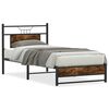 vidaXL Bedframe zonder matras hout gerookt eikenkleurig 75x190 cm
