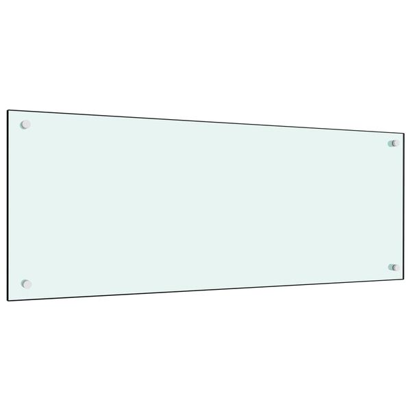 vidaXL Spatscherm keuken 100x40 cm gehard glas melkwit