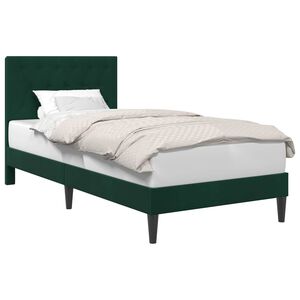 vidaXL Bedframe met hoofdeinde Donkergroen 80 x 200 cm Fluweel