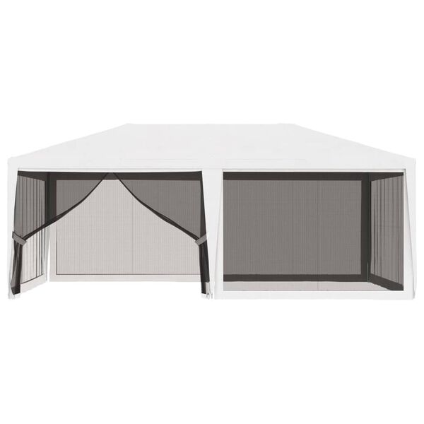 vidaXL Partytent met 4 mesh zijwanden 4x6 m wit