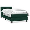 vidaXL Boxspring met matras fluweel donkergroen 90x210 cm