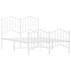 vidaXL Bedframe met hoofd- en voeteneinde&nbsp;metaal wit 120x190 cm