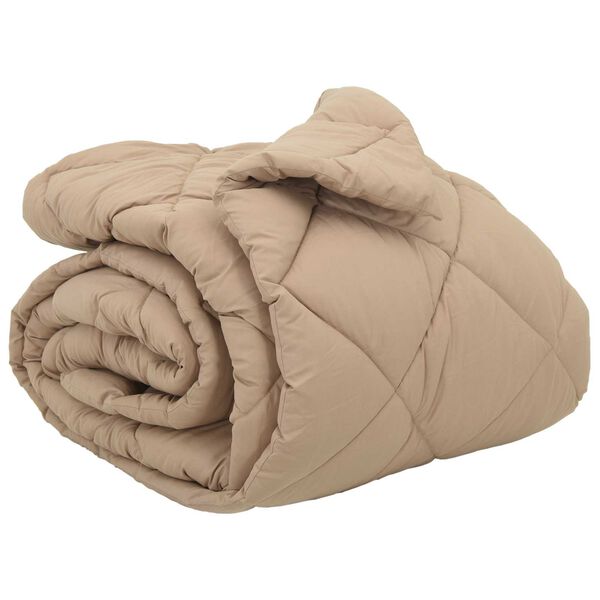 vidaXL Winter Dekbed Taupe 220 x 260 cm Microfiber