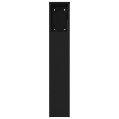 vidaXL Hoofdbordkast 220x18,5x104,5 cm zwart
