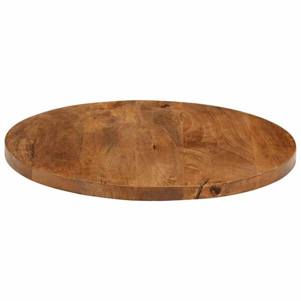 vidaXL Tafelblad Ø 40x2,5 cm rond massief ruw mangohout