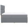 vidaXL Boxspring met matras stof lichtgrijs 160x200 cm