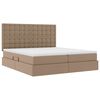 vidaXL Opbergbed met matras Cappuccino 200 x 200 cm Nep Leer