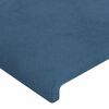 vidaXL Bedframe zonder matras 140x190 cm fluweel donkerblauw