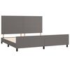 vidaXL Bedframe met hoofdbord kunstleer grijs 200x200 cm