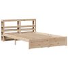 vidaXL Bedframe met hoofdbord massief grenenhout 140x190 cm