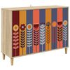 vidaXL Dressoir ESSEN Sonoma 102 x 33 x 75 cm Bewerkt hout