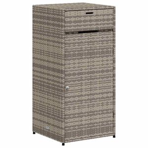 vidaXL Tuinkast 55x55x111 cm poly rattan grijs