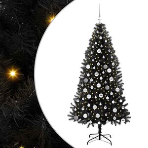 vidaXL Kerstboom Zwart 180 cm PVC