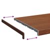 vidaXL Raamsokkel Bruin Hout 80 x 45 x 4,5 cm PVC