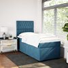 vidaXL Boxspring met matras fluweel blauw 90x200 cm