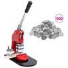 vidaXL Buttonmachine met 500 st buttononderdelen 25 mm