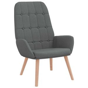 vidaXL Relaxstoel stof donkergrijs