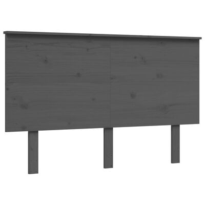 vidaXL Seniorenbed met hoofdbord massief hout grijs 120x200 cm