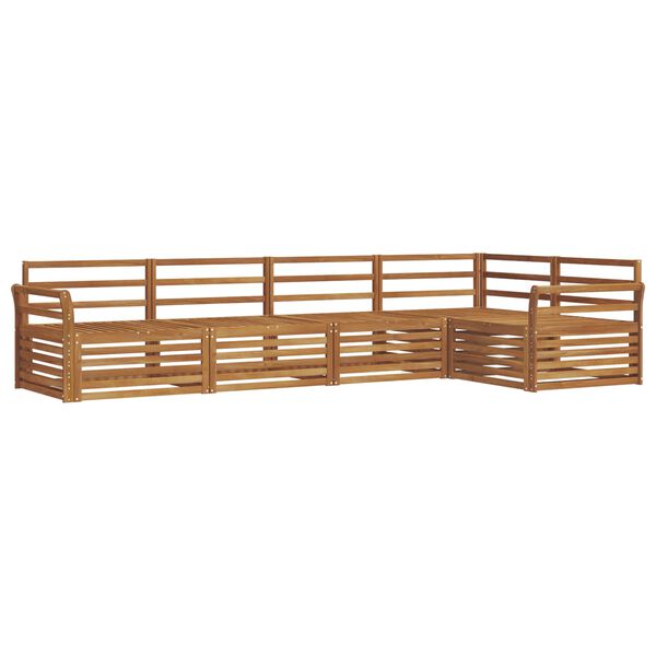 vidaXL Buiten bankenset 5 pcs Naturel Massief Acaciahout